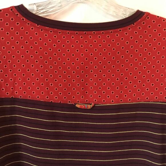 Westbound Top XL Blouse Womens Long Sleeve Paisley Handkerchief Hem Multicolor - Picture 5 of 7